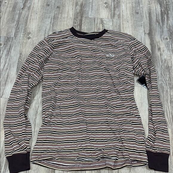 Lost Black and White Striped Long Sleeve Tee - Picture 1 of 2